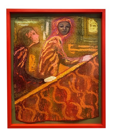 «Budbæreren».  Pastell og gouache på håndlaget papir. 80 x651 cm. Pris: 40.000