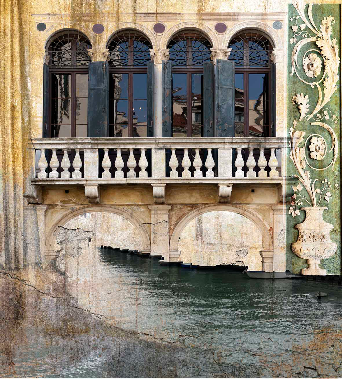 4 vinduer med brystning