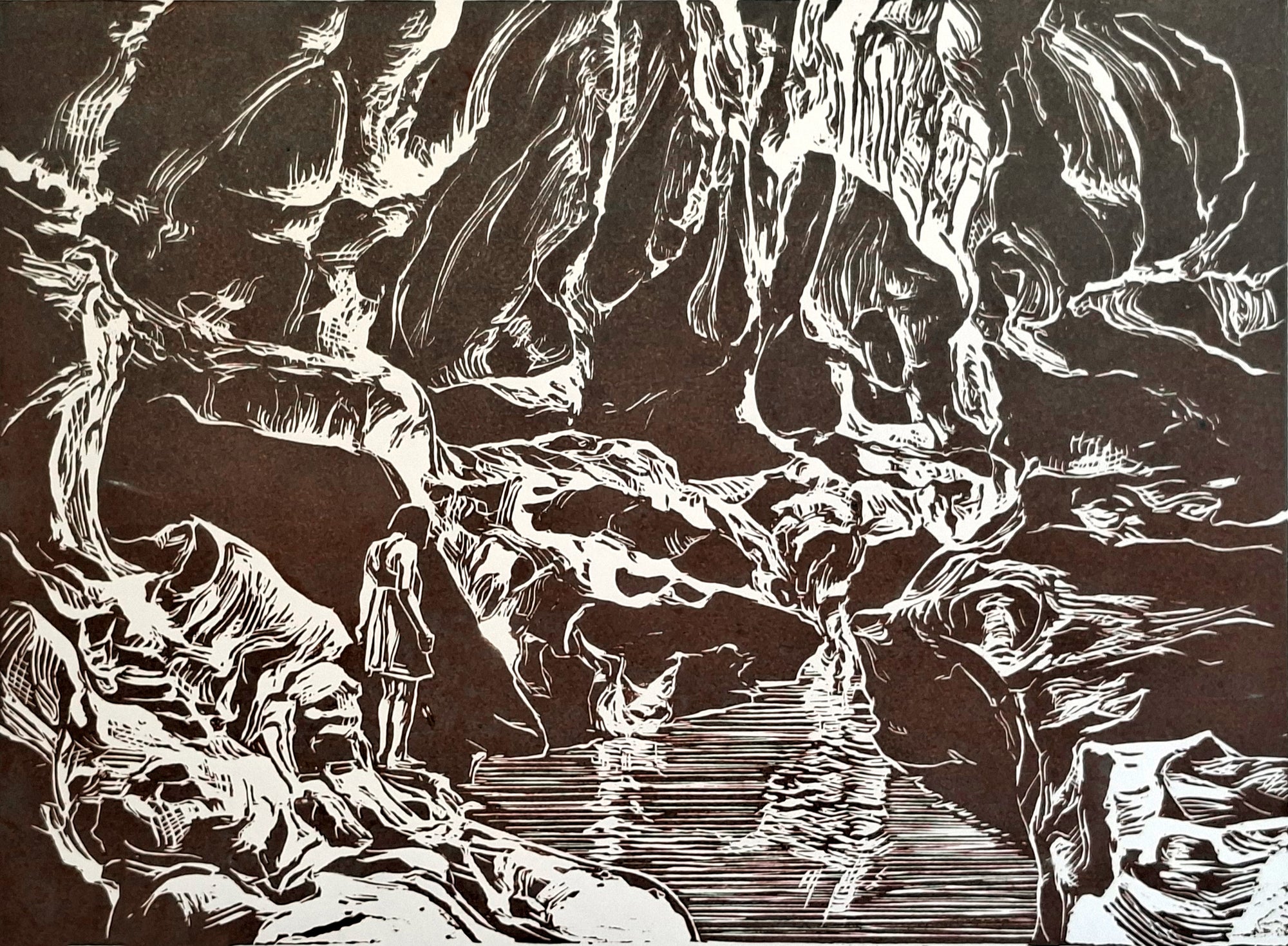 Figur i vulkansk landskap ıı