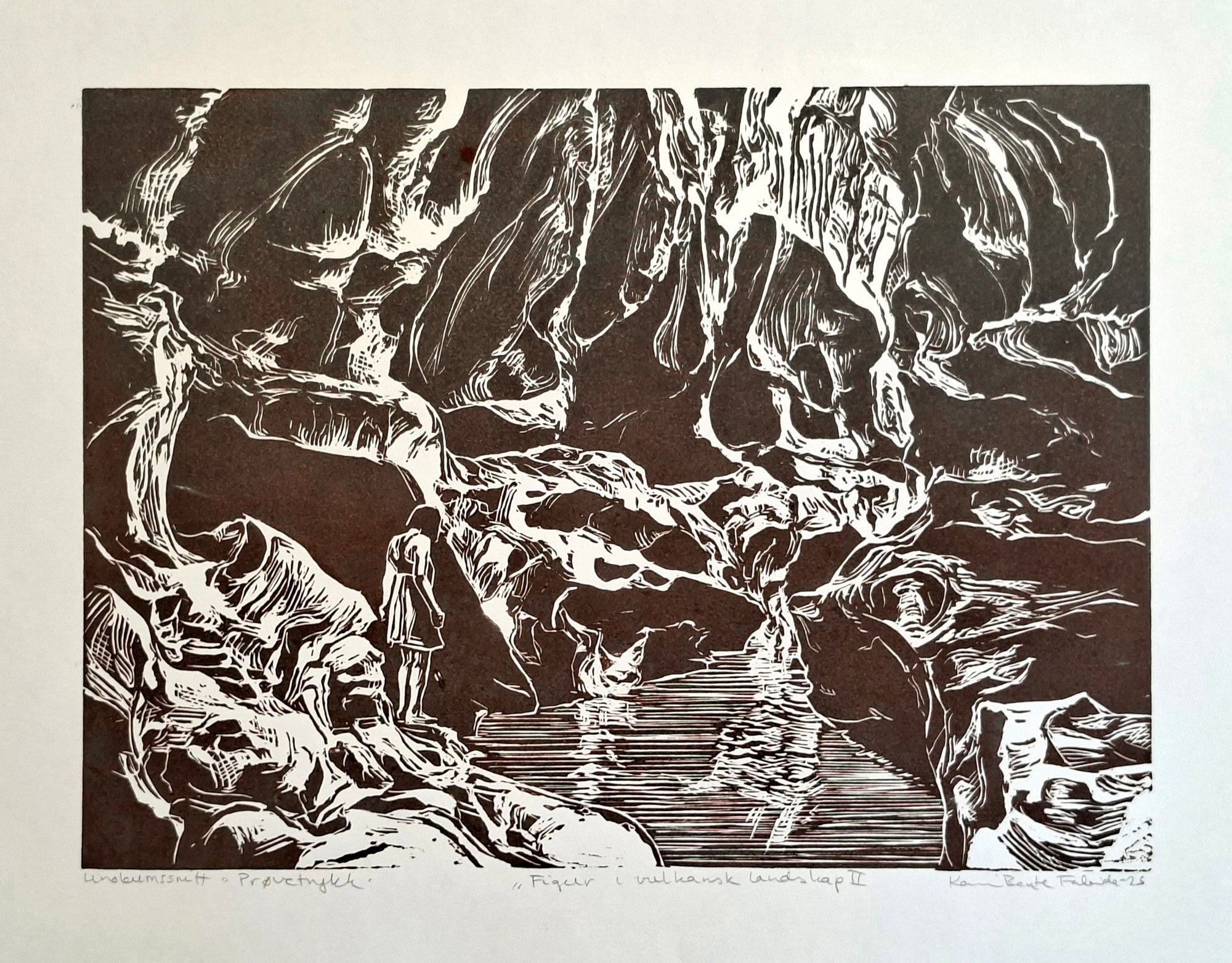 Figur i vulkansk landskap ıı