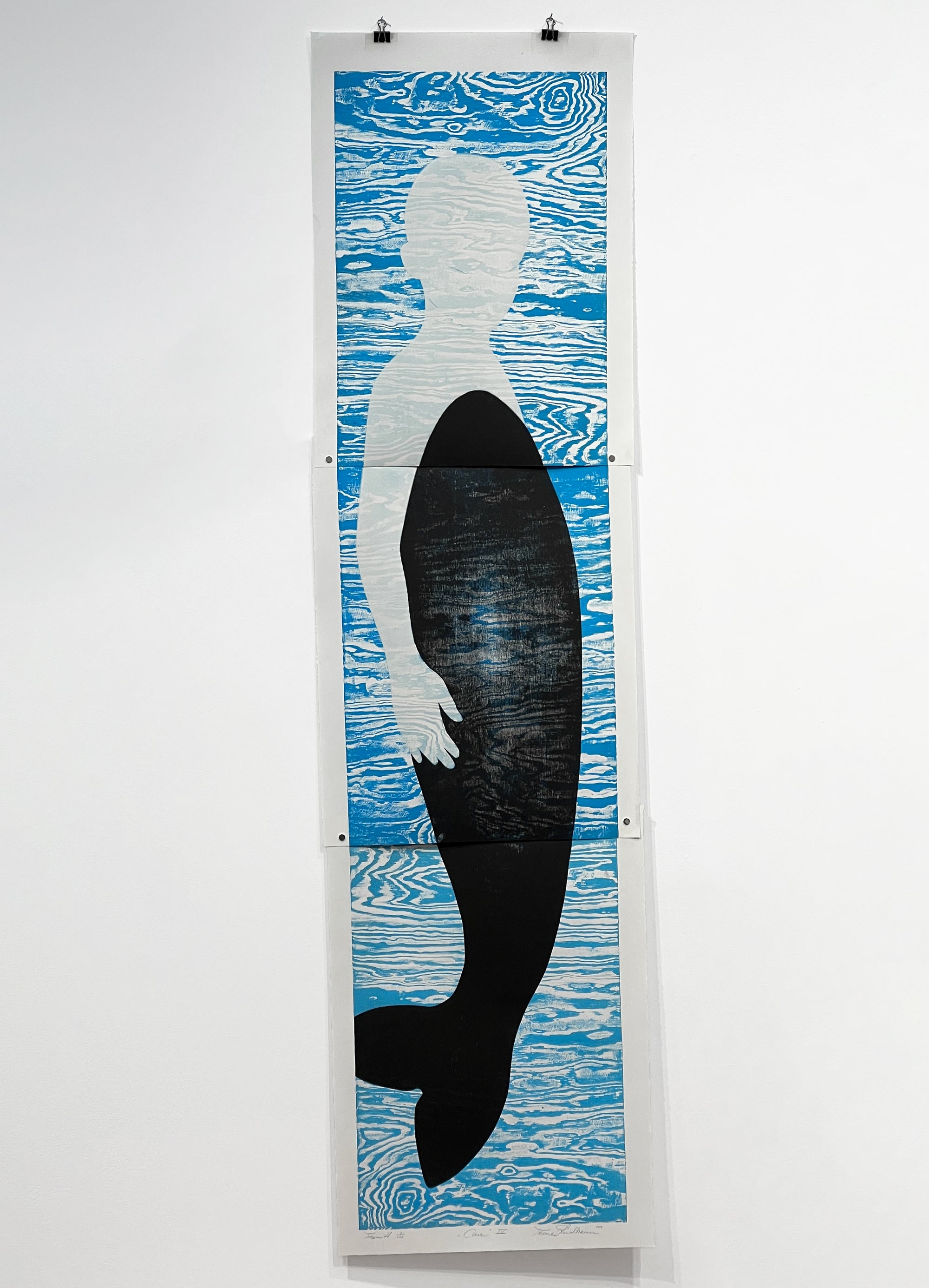 Alt henger sammen, tresnitt av Trine Lindheim, Motiv 173 x 42 cm