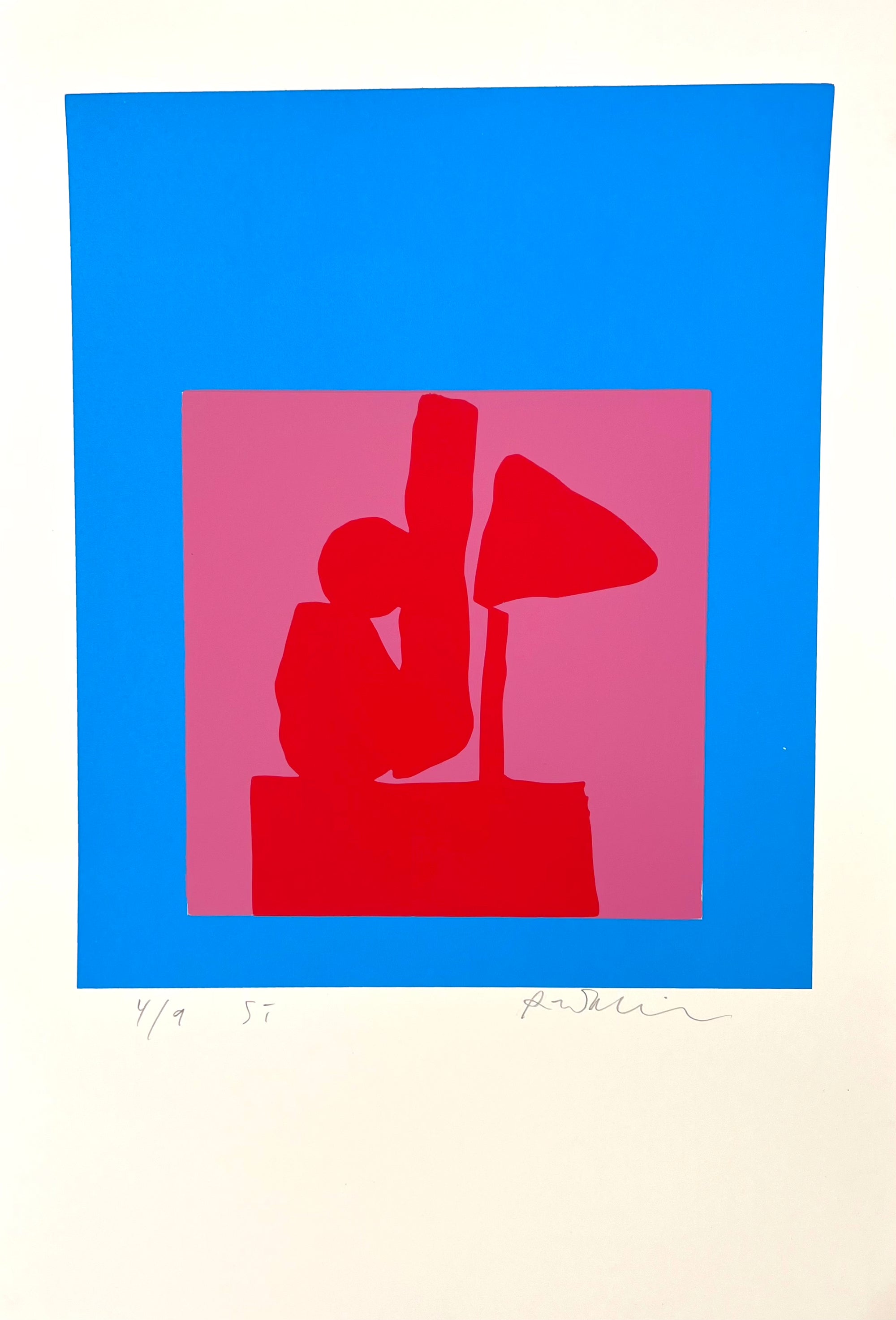 Albers, silketrykk / serigrafi av Arne Revheim, 26 x 31 cm motiv ( 32 x 46 cm ark )