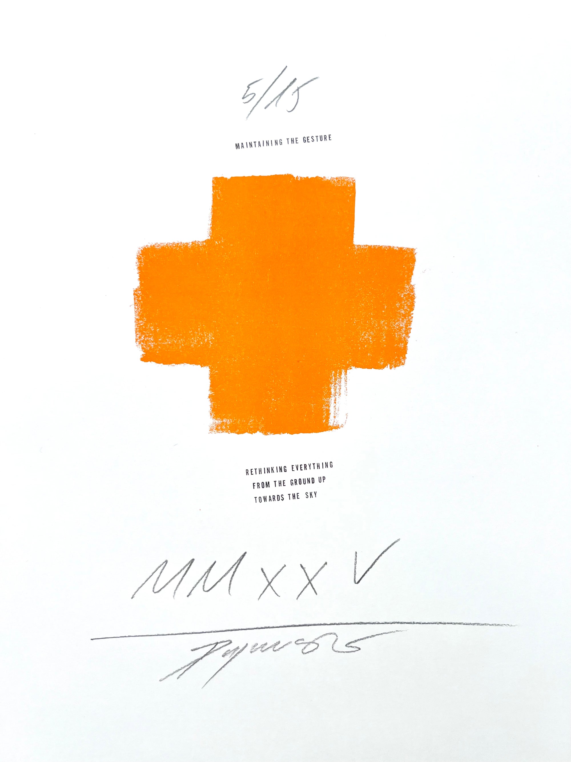 Maintaining the gesture, risoprint av Ivan Dujmusic, 29,7 x 42 cm (ark)