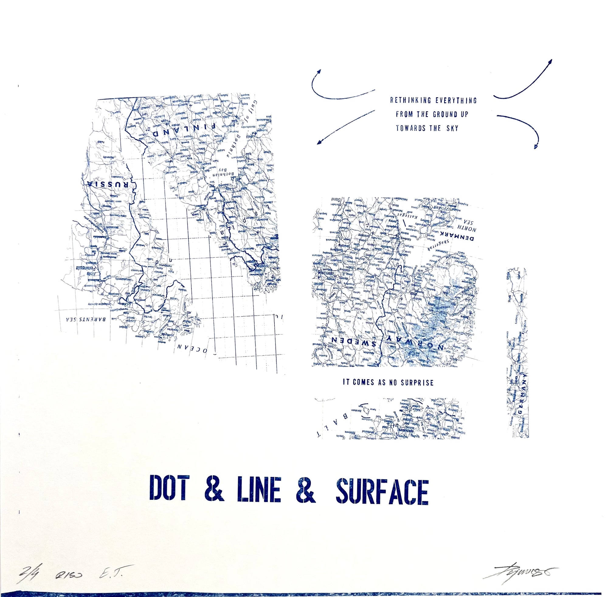Dot & line & surface, risoprint av Ivan Dujmusic, 30 x 29,5 cm (ark)