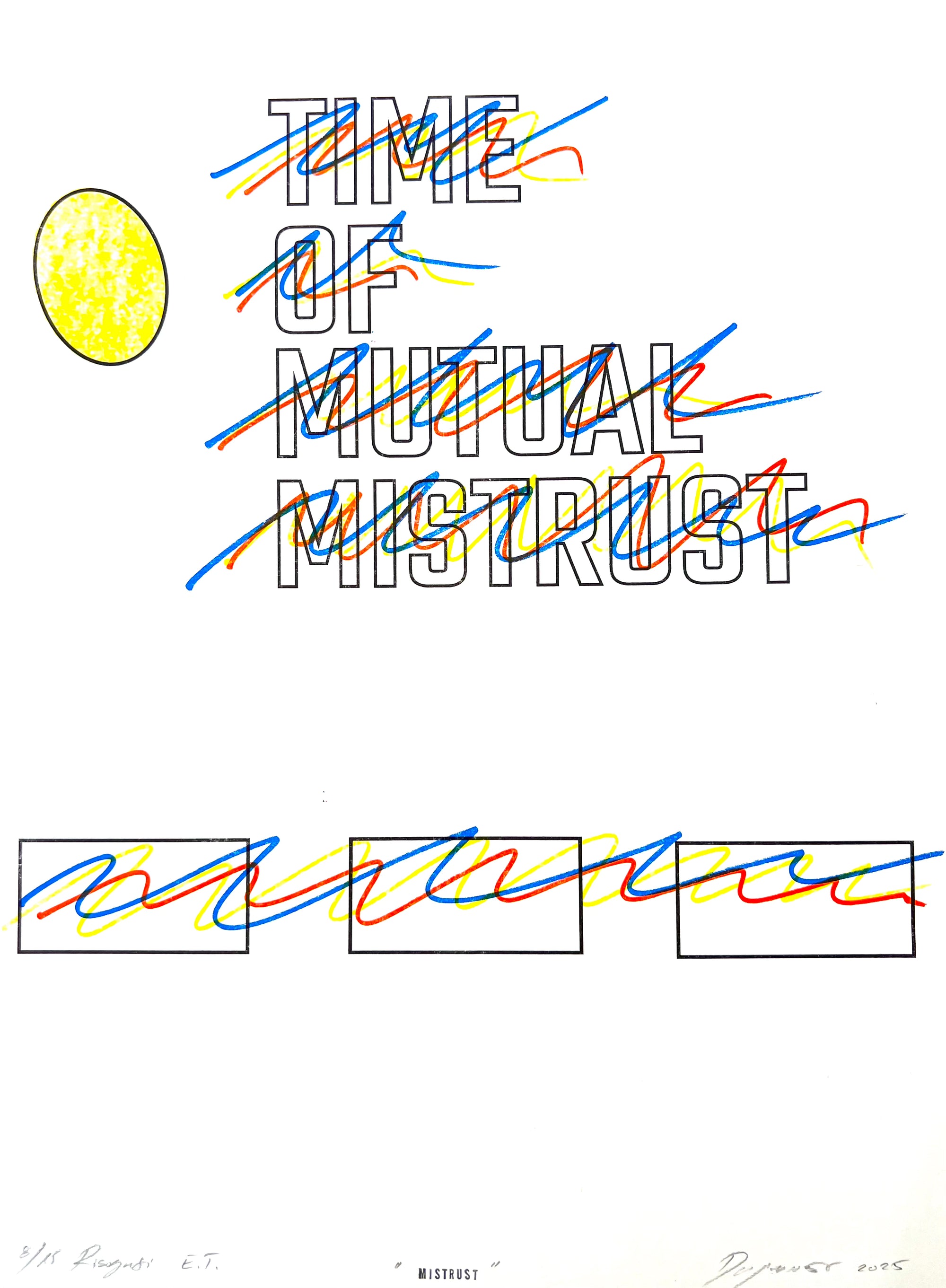 Mistrust, risoprint av Ivan Dujmusic, 29.7 × 42 cm (ark)