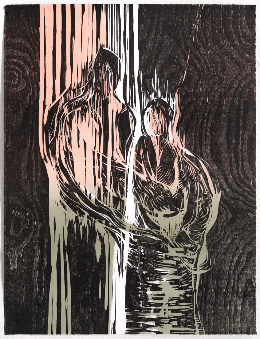 Enhet, tresnitt av Mia Gjerdrum Helgesen, 53 x 69 cm (arkformat)