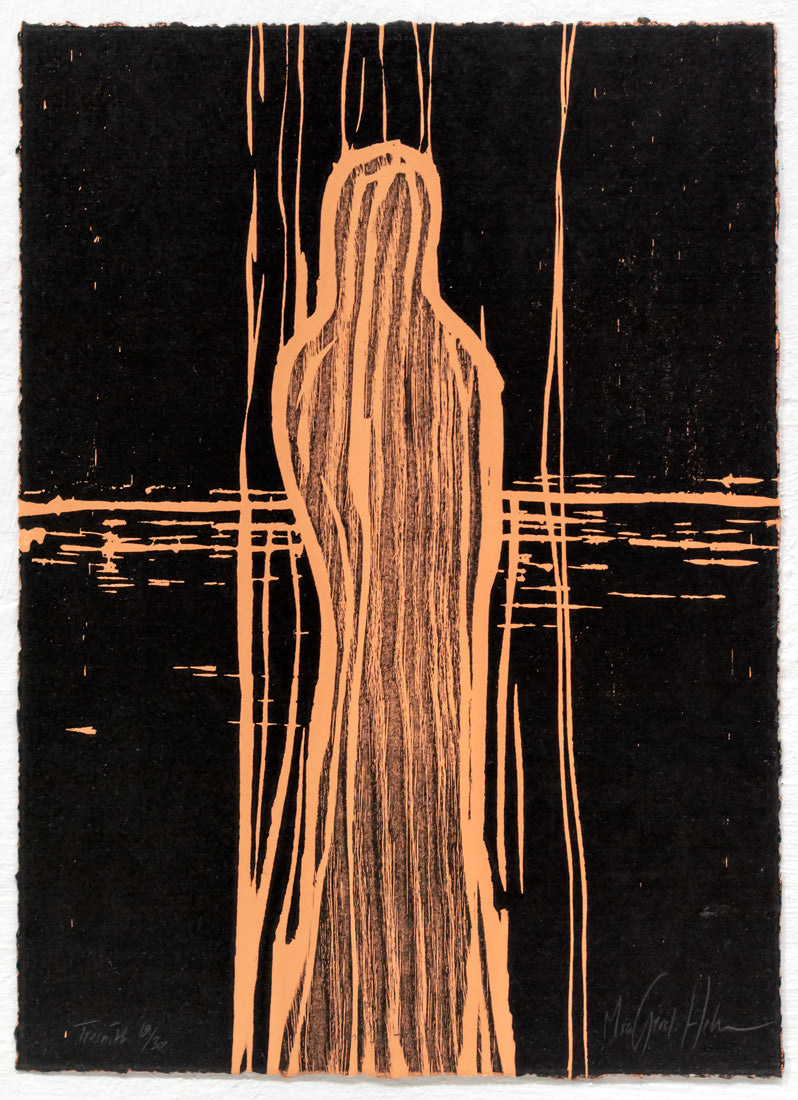 Innriss II, tresnitt av Mia Gjerdrum Helgesen, 22 x 31