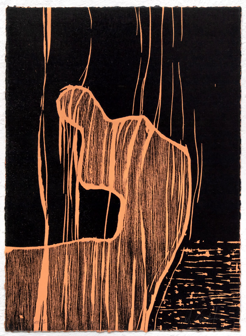 Innriss I, tresnitt av Mia Gjerdrum Helgesen, 22 x 31