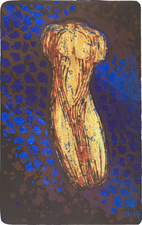 Fjellblå, litografi av Nico Widerberg, 38 x 59,5 cm