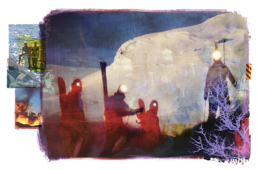 Nightriders / Wide / Birch, litografi, foto av Per Fronth, 98 x 63 cm (ark 112 x 76 cm)