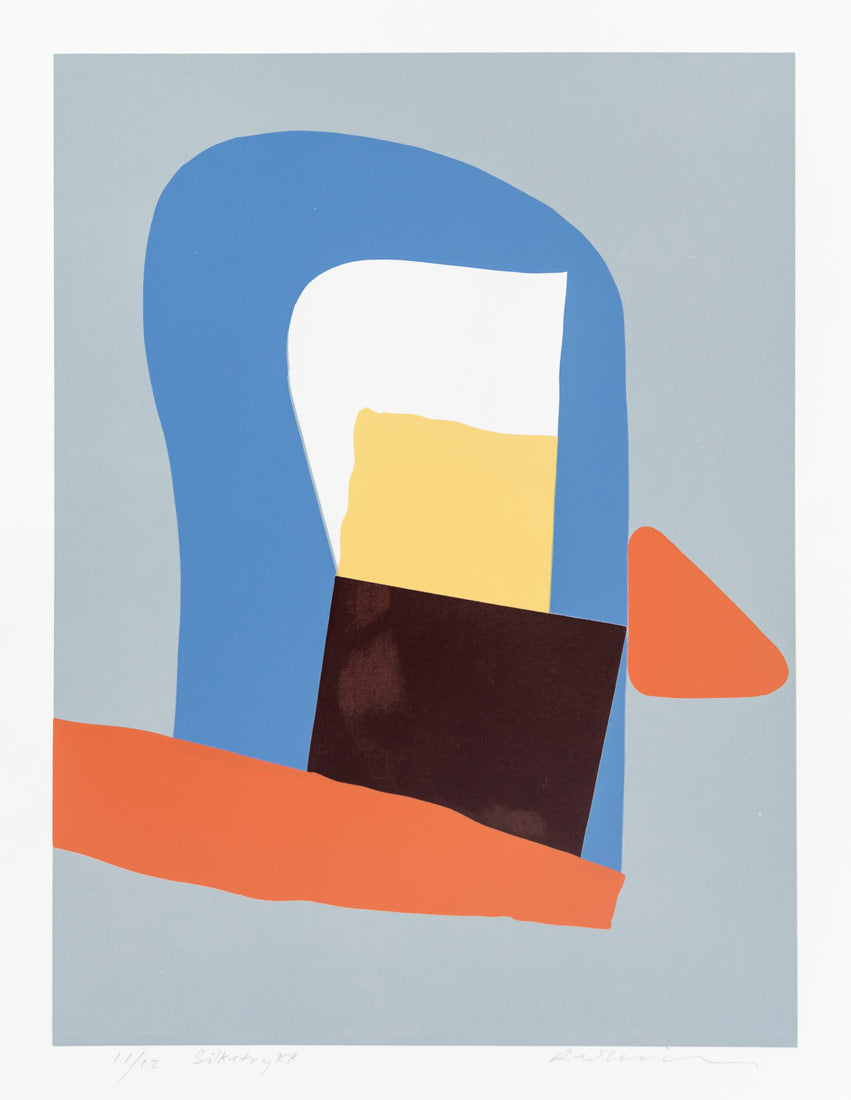 Utfall, silketrykk / serigrafi av Arne Revheim, 32 x 43 cm motiv (46 x 64 cm ark)