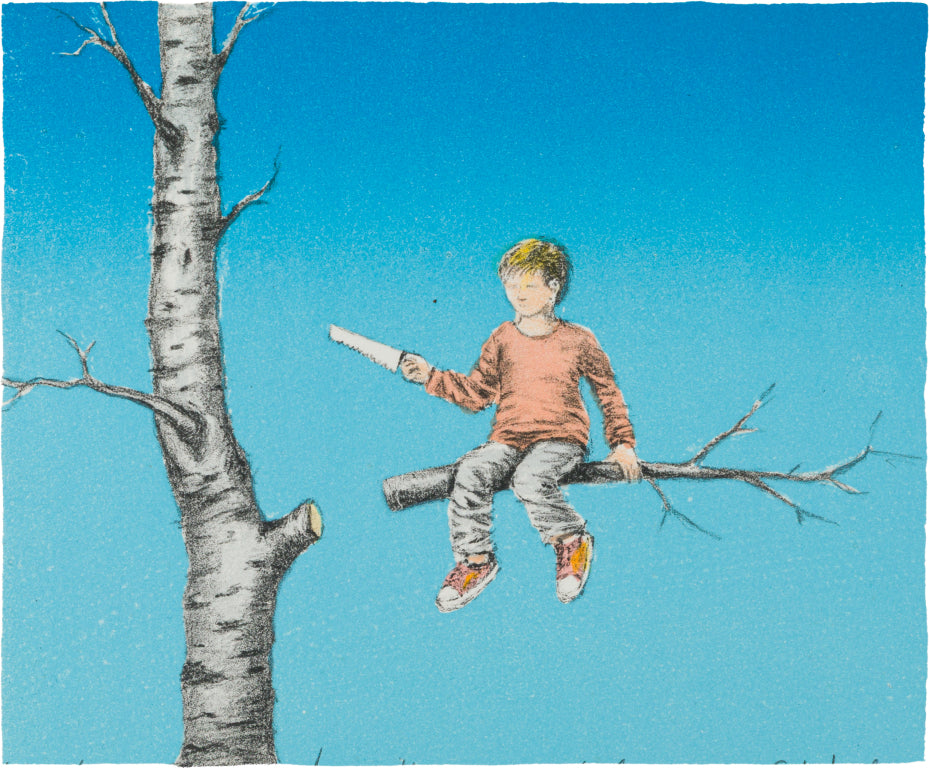 Expecting the unexpected, litografi av Tom Erik Andersen, 24,5 x 22,5 cm (ark)