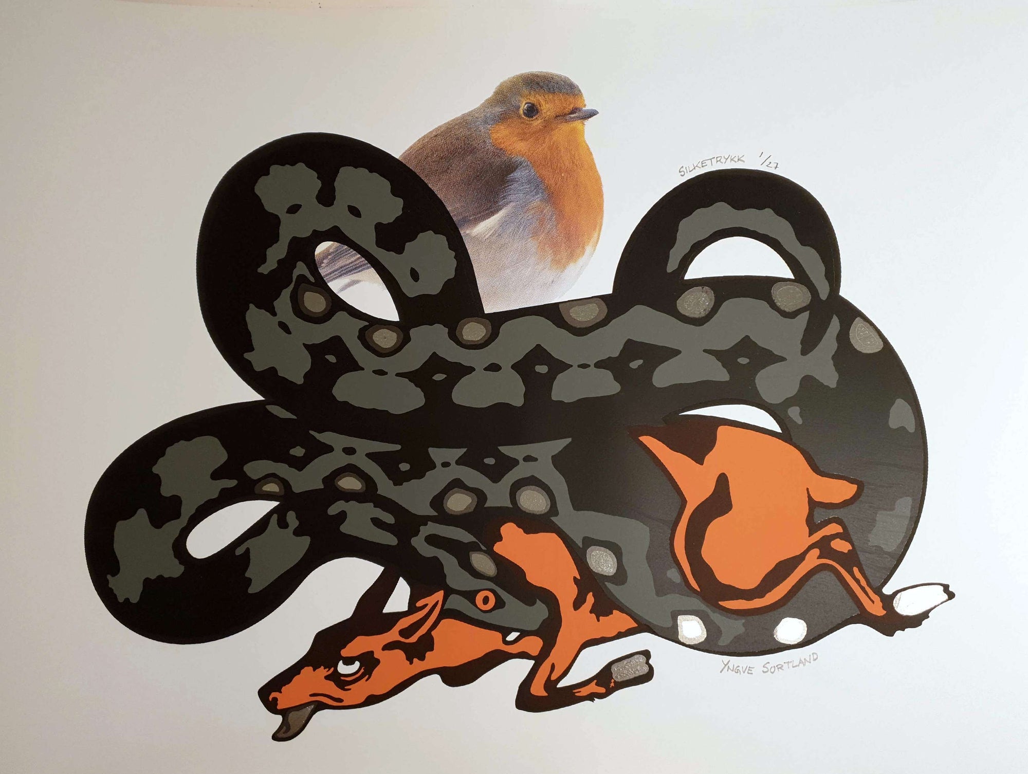 Uten Tittel (hjort, slange og fugl)