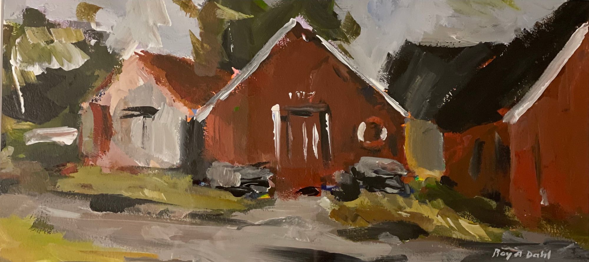 Motiv med naust (nr 12)