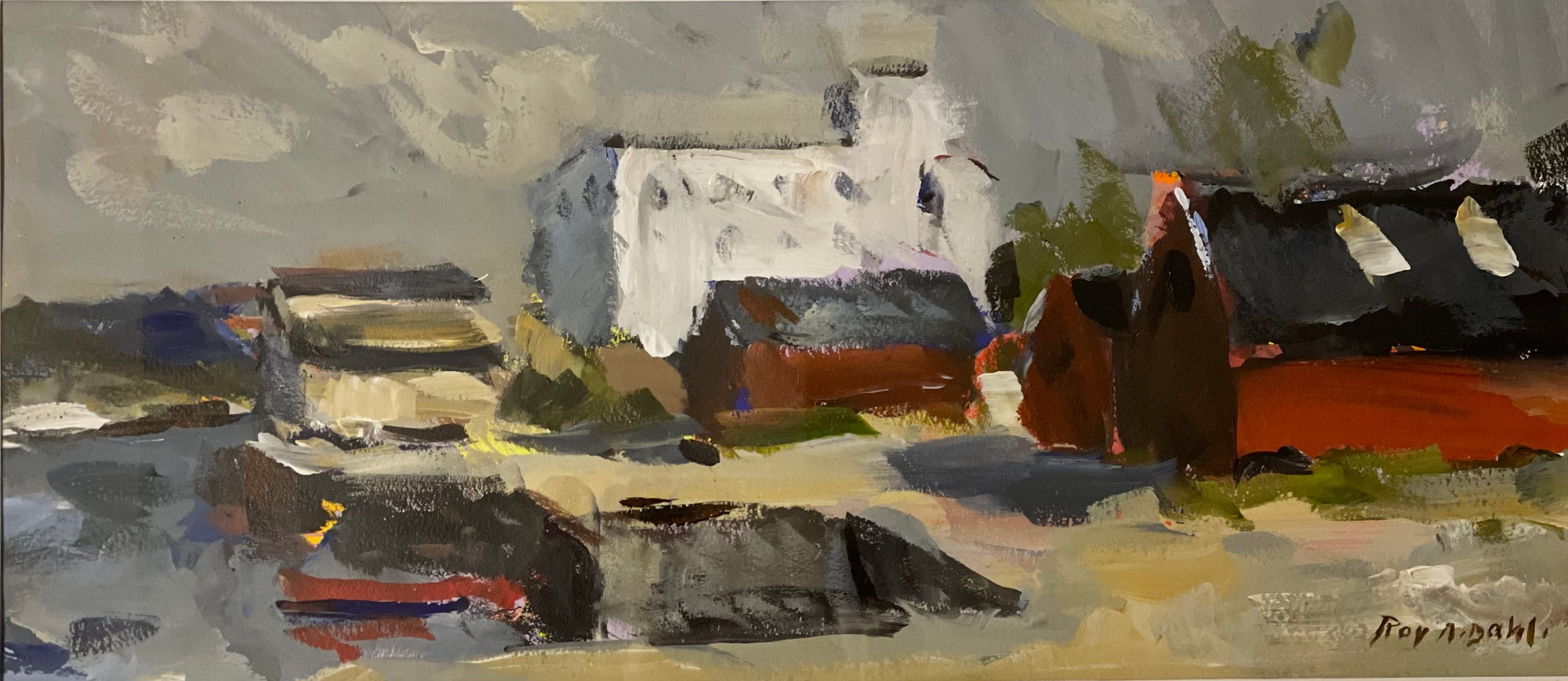 Motiv med naust (nr 9)