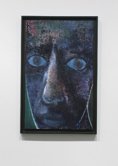 «En ullen følelse» .Olje, pastell og pimpstein på dibond panel. 73 x 48 cm. 
Pris: 55.000