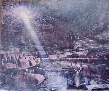 «Morgenlys over glemte saler». Oljetempera. 104 x 122 cm. Pris: 55.000