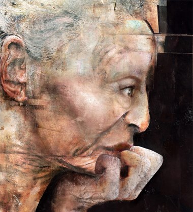  «A Woman Moving Sceptically Through Life - Old age».Håndkolorert grafisk trykk. Opplag: 26