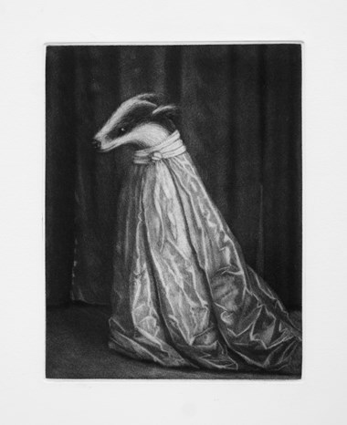 «Silk»  Mezzotint. Kr.2000 uten ramme